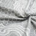 Soft Heather Gray Polyester Knitted Jacquard Mattress Fabric